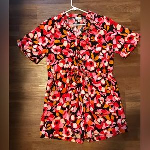 theGET Shorts Romper Floral NWOT L
